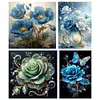 (Multi Style)Flowers-Full Embroidery 3 Strands 11CT Stamped Cross Stitch-40*40CM
