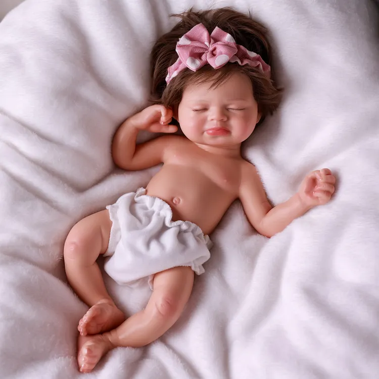 Babeside Carr 12" Realistic Silicone Sleeping Baby Little Infant Girl Best Gift for Kids