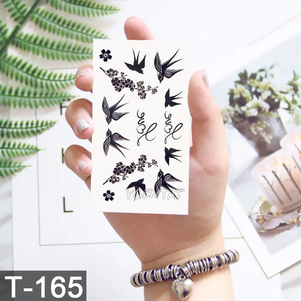 Waterproof Temporary Tattoo Sticker Cute Watercolor Cartoon Design Children Lamp Water Transfer Tatto Marine Man Girl Fake Tatoo