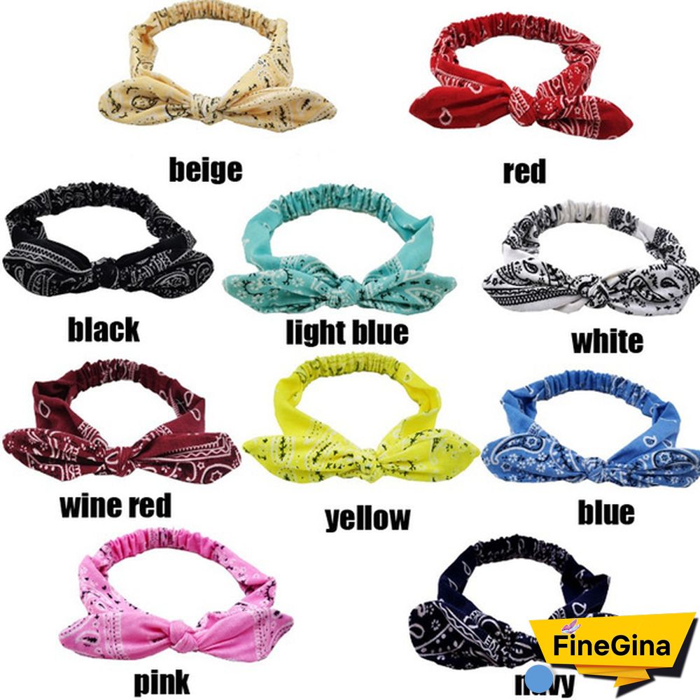 Bohemian Girls Hairband Hair Accessories Print Headbands Vintage Women Headband Cross Top Knot Elastic Hairband Soft Bandanas