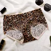 Ice silk seamless large size satin leopard print briefs