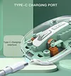 Wireless Bluetooth 5.1 and 2.4G Mini Lightweight Mouse, Transparent Clear and Cool, Bluetooth Silent Mouse