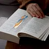 (US Local)4Pcs Special Shape Feathers Diamond Painting Bookmark Making Kit for Book Lovers
