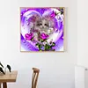 DIY Rose Cat Full Drill Round Diamond Painting Mosaic Picture for Bead Art