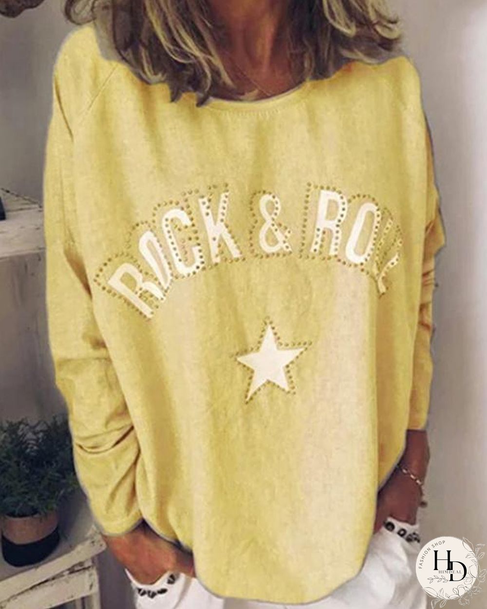 Fall New Long Sleeve Fashion Holiday Casual Lady Daily Shift Tops