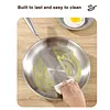 316 Stainless Steel Frying Pan With Lid Household Uncoated Cookware Non-Stick Even-Heating Flat Bottomed Skillet Suitable for Fried Egg Steak