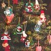 (US Local)6pcs Xmas Snowman  DIY Diamond Painting Art Pendant Wall Door Decoration