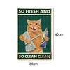 Brush Teeth Cat - Vintage Metal Signs - 20*30cm/30*40cm