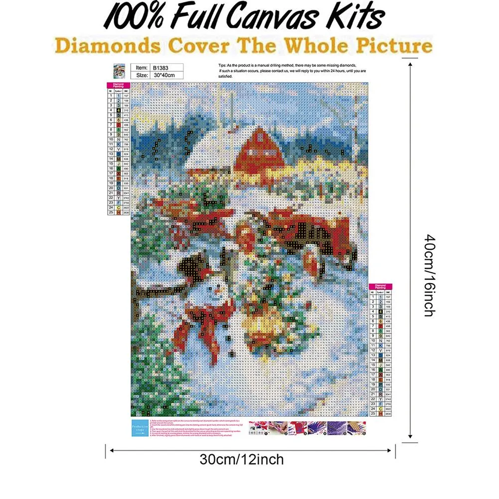 Diamond Painting - Full Round Drill - Snowman(30*40cm)