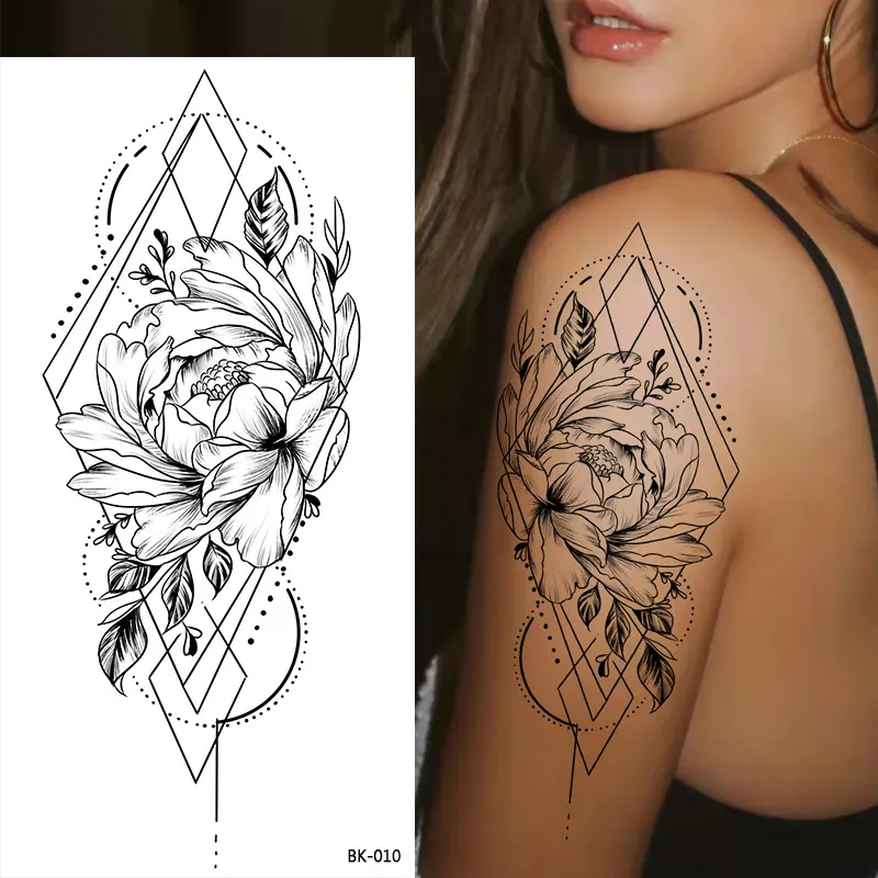Sdrawing Tattoos New Flash Waterproof Temporary Tattoo Sticker Lip Print Flowers Butterfly Body Art Arm Fake Sleeve Tatoo for Women