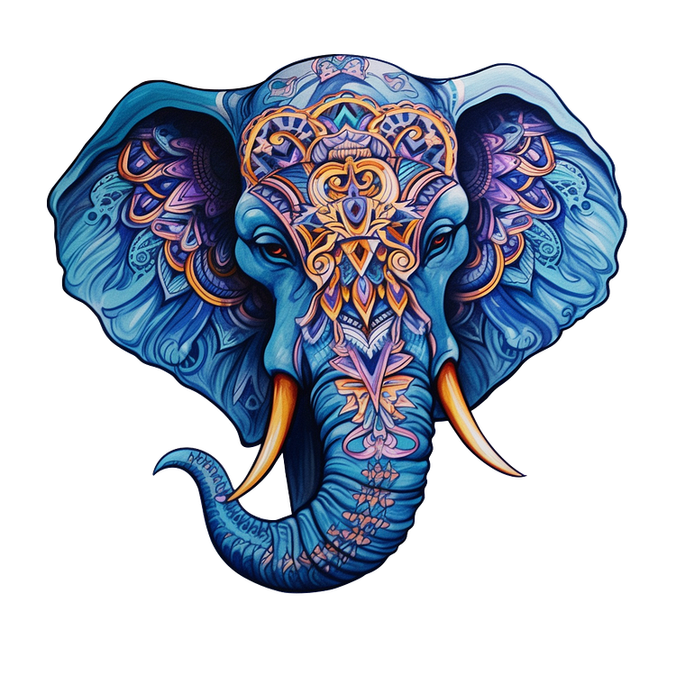 Elephant Head -  Wooden Jigsaw Puzzle