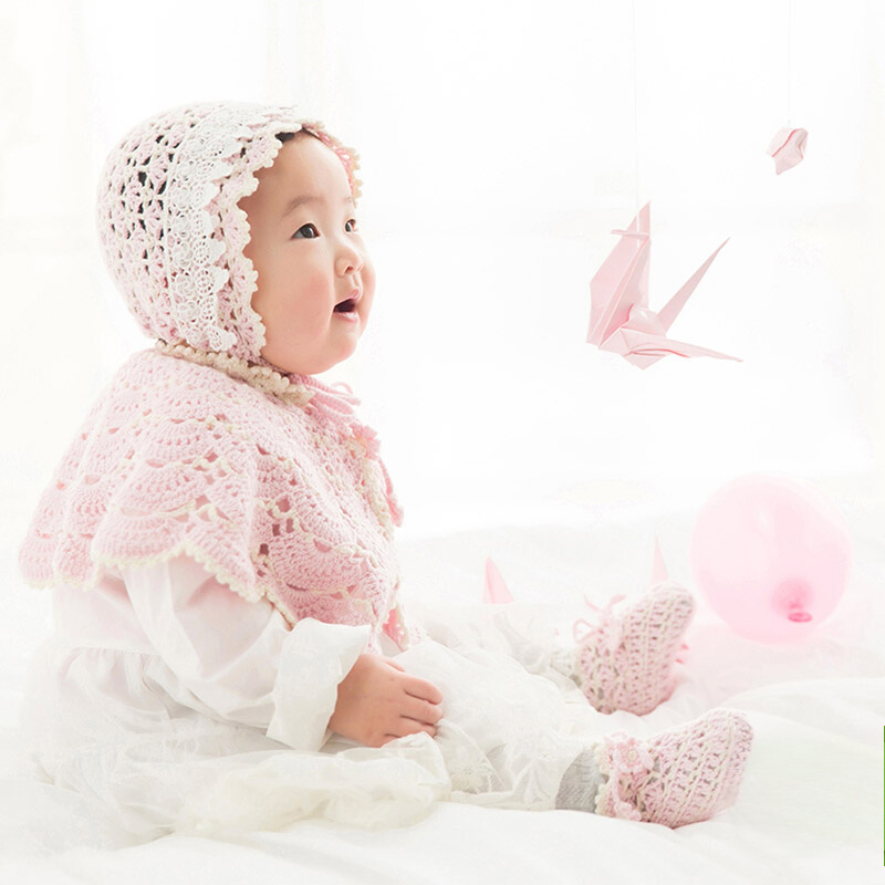 DIY Baby Shawl Kit: Handcrafted Crochet Wool Set