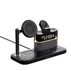 5 in 1 Wireless Charger with Alarm Clock, Magnetic Wireless Charger Stand for Phone, Watch, Earphones