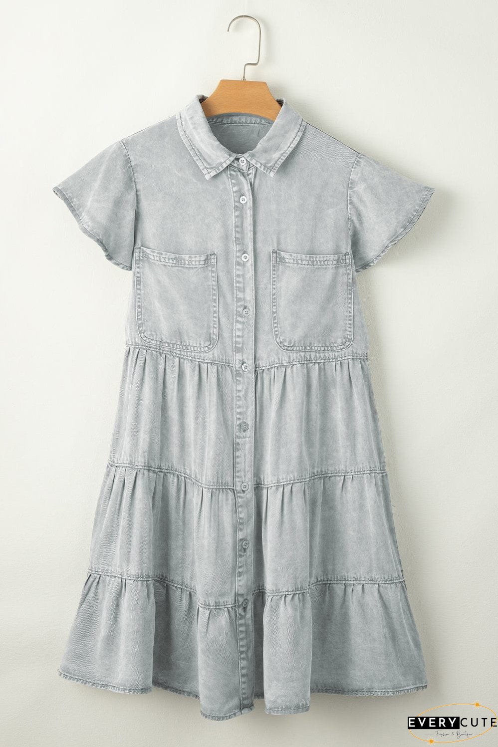 Drop Shoulder Denim Dress