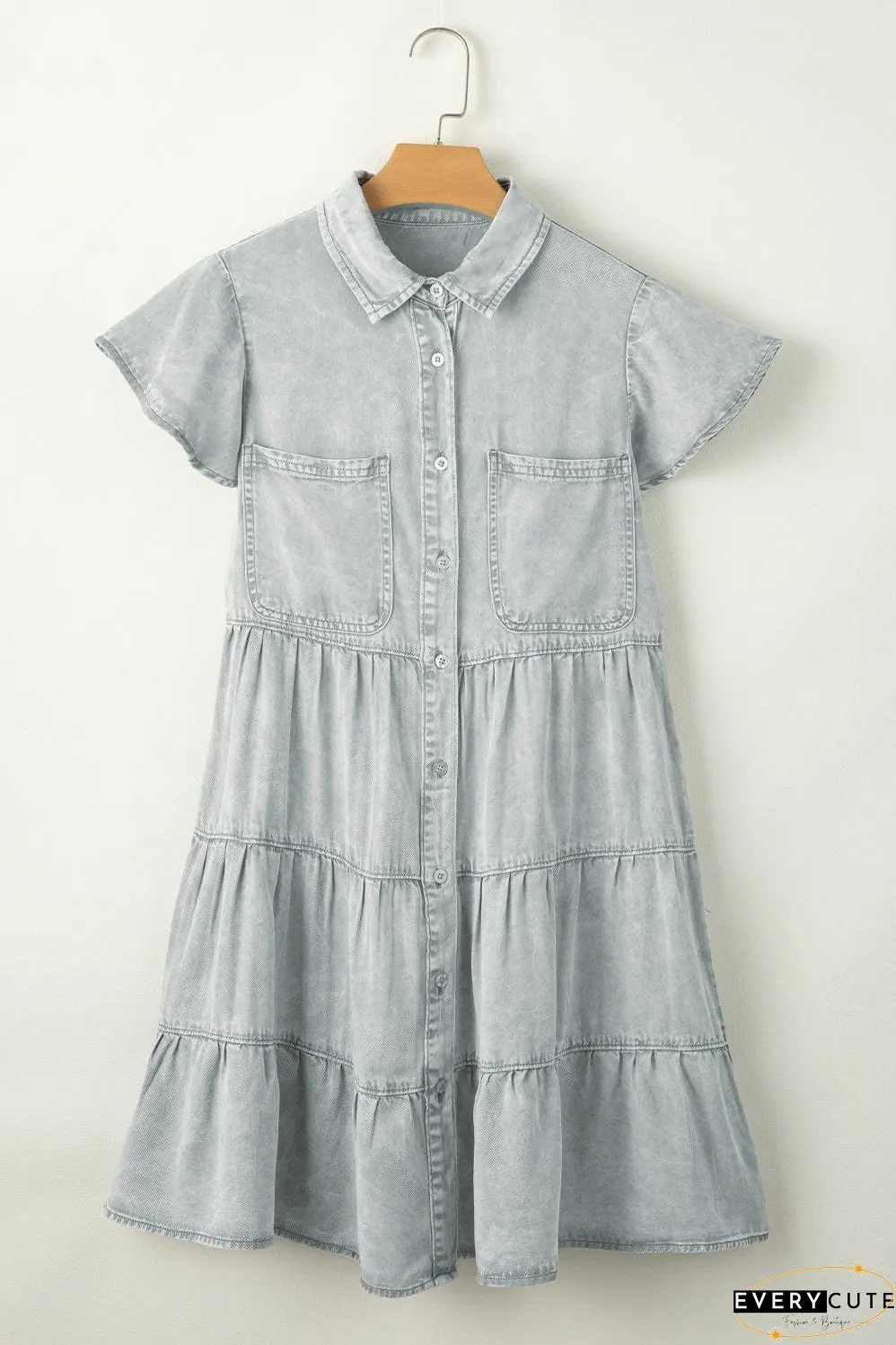 Drop Shoulder Denim Dress