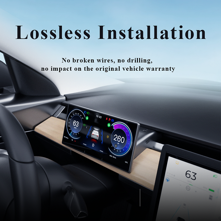 テスラ　モデル3 モデルY F9 Intelligent LCD Meter TESLASY Model 3/Y F9 9-inch Carplay/Android Auto Dashboard Touch