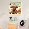 >SALE<Full Embroidery Eco-cotton Thread 11CT Print Carousel Cross Stitch Kit 50x50cm
