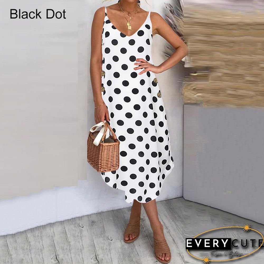 Women Summer Long Dress Spaghetti Strap V Neck Irregular Hem Holiday Casual Party Dress Sundress Plus Size S-5XL