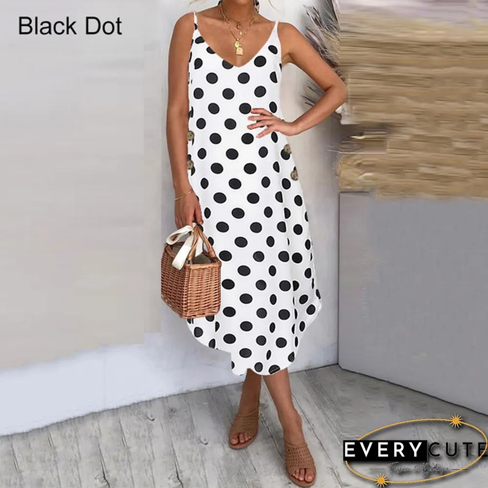 Women Summer Long Dress Spaghetti Strap V Neck Irregular Hem Holiday Casual Party Dress Sundress Plus Size S-5XL