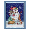 Snowman - 14CT Stamped Cross Stitch Kit(30x21cm)