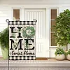 Garden Flag Stand Premium Yard Flag Pole Holder (34''&times;15'') Metal Powder-Coated Weather-Proof Paint with One Tiger Clip and Two Spring Stoppers Without Flag