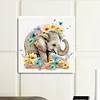 Elephant Flowers - Paint by Numbers Acrylic Painting 20*20CM(HOT)