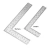 Mini 5x10cm Measuring Ruler Stainless Steel Square For Student Carpenter