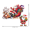 (US Local)DIY Xmas Diamond Painting Wooden Door Pendants Decoration for Feiend Gifts (Elk)