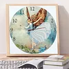 Diamond Painting-DIY Crystal Rhinestone Angel Clock (35*35 CM)