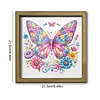 Diamond Painting Wooden Double-Sided Colorful Butterfly Ornaments Kit with Photo Frame Desktop