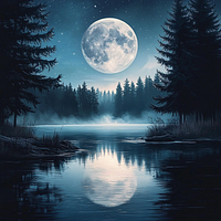 Peaceful Lake - Diamond Painting
