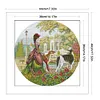 >SALE<Full Embroidery Cotton Thread 14CT Print Noblewoman and Dog Cross Stitch 44x44cm