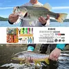 138pcs Fishing Lure Kit Soft and Hard Bait Jig Hooks Sinker Weights Gift for Men