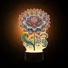 Gorgeous Flower Diamond Painting Night Light 5D DIY Diamond Painting Lamp (Flower A)