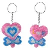 1PCS-Cartoon-Beaded Cross Stitch Keychain-6.5*7.5CM