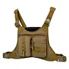 Sports Chest Bag Adjustable Shoulder Strap Front Running Vest Bag for Men Women