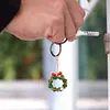 5pcs/set DIY Garland Xmas Wreath Diamonds Painting Keychain Kits