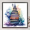 >SALE<Full Embroidery Eco-cotton Thread 11CT Printed Book Stack Cross Stitch 60x60cm
