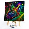Fluorescent Butterfly-Paint by Numbers Acrylic Painting 40*40CM