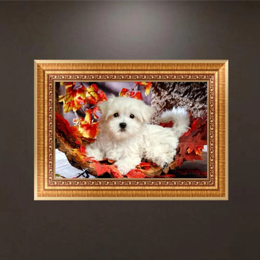 Diamond Painting - Partial Round Drill - Dog(44*28cm)
