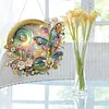 (Upgrade Size)DIY Double Sided Effect Diamond Painting Hanging Pendant Kit (Flower Butterfly)