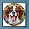 Dog Glass Painting-Paint by Numbers Acrylic Painting 40*40CM