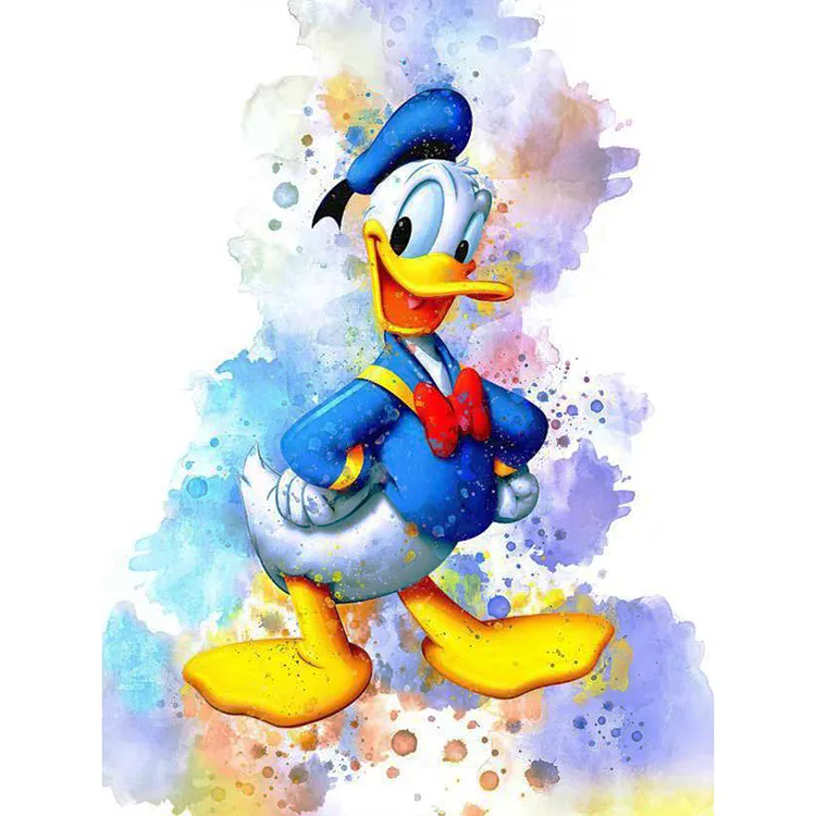 Watercolor Disney Donald Duck 30*40CM(Canvas) Full Round Drill Diamond Painting gbfke