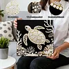 (25x25cm)DIY Pearl Painting Turtle Framed Handmade Pearl Material Art Kit Living Room Decor