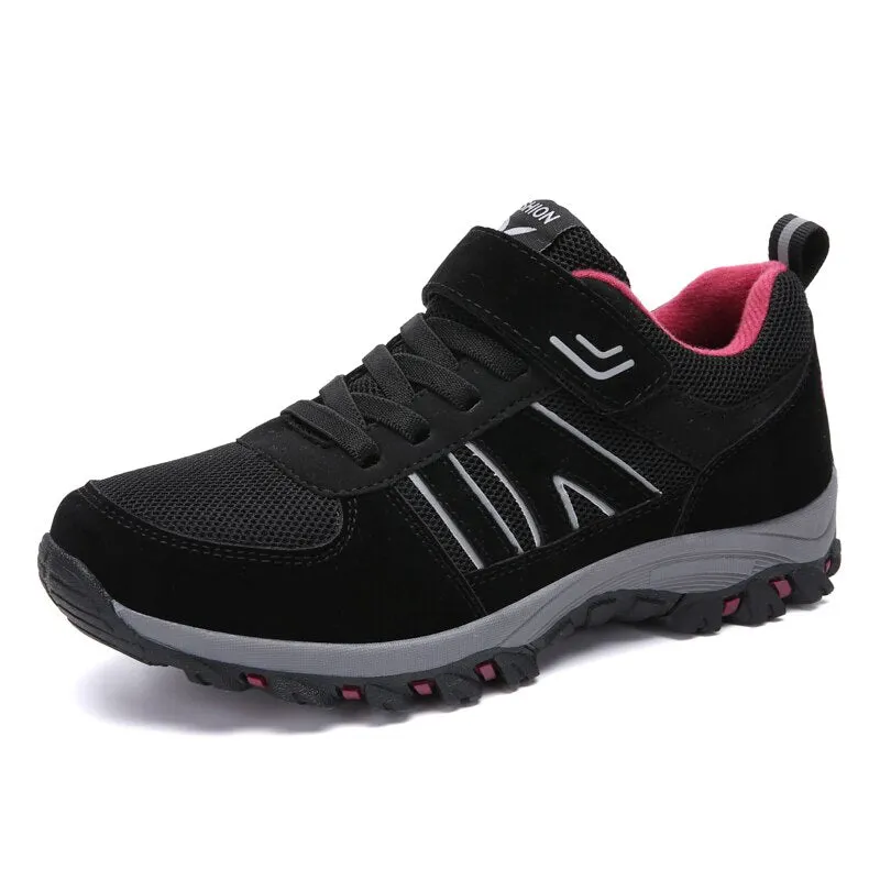 VEAMORS Outdoor Men Women Hiking Shoes Breathable Sneakers Anti-Slip Trekking Shoes Couples Mountain Climbing Footwear Unisex