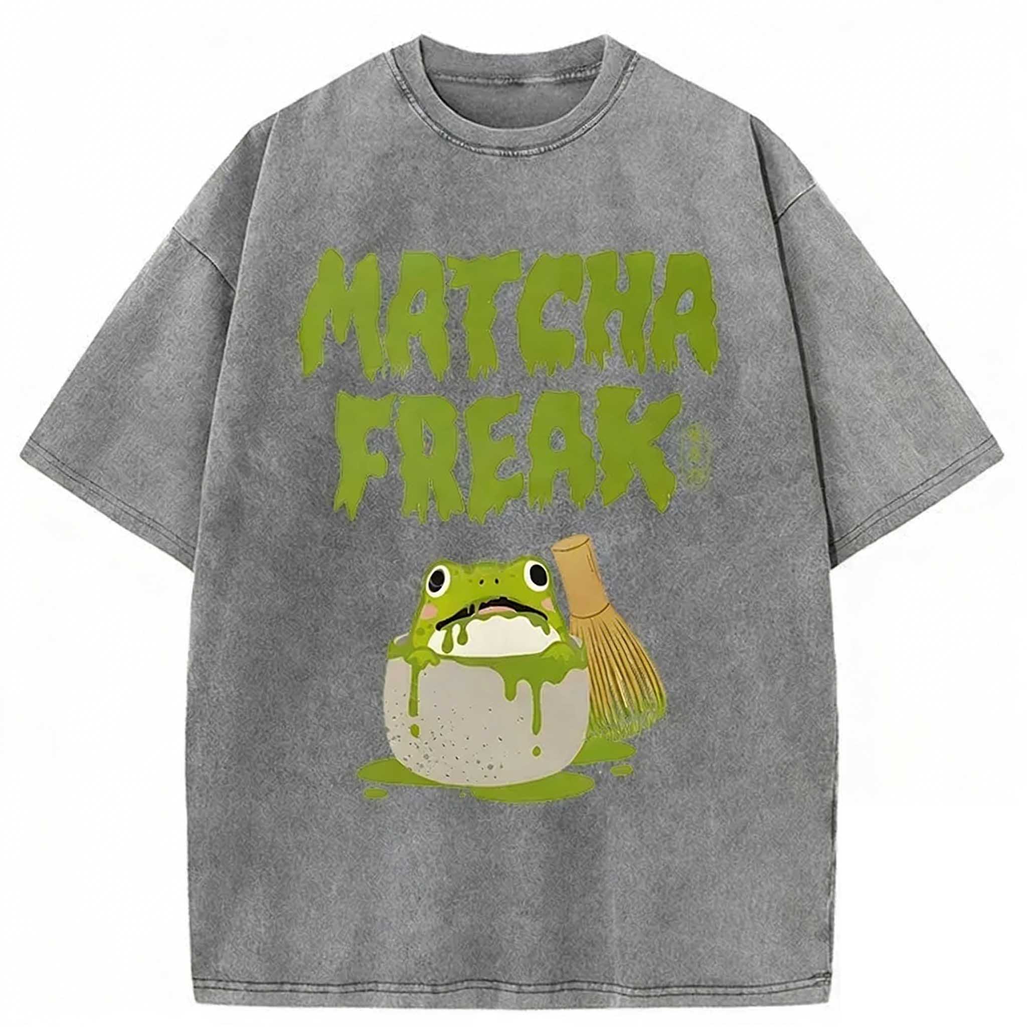 Matcha Frog Washed T-shirt elevenforest