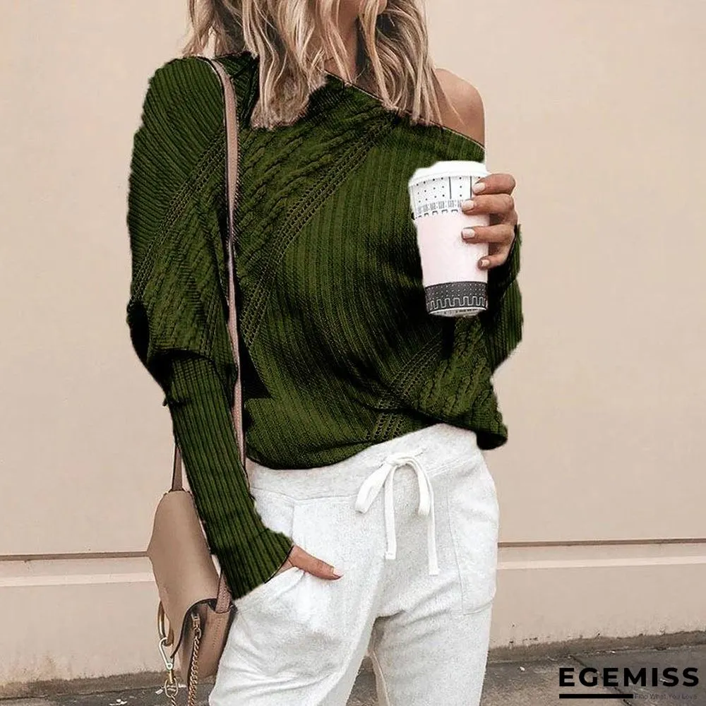 Herringbone Collar Twist Knit Top | EGEMISS