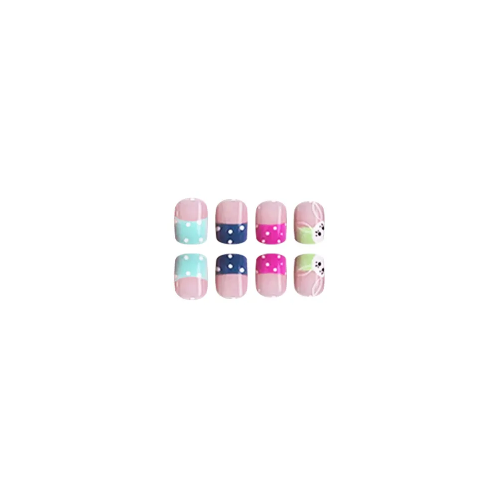 Churchf Churchf Square Armour A Lovely Polka Dot Rabbit Nail Piece Wearing Armor Removable Nail Nail Piece