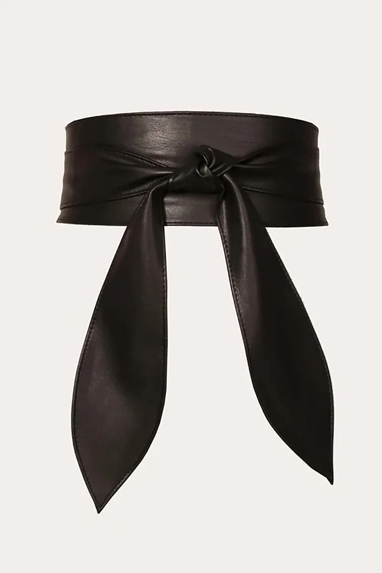 Elegant Solid Leather Bow Belts 2024 - Xpluswear
