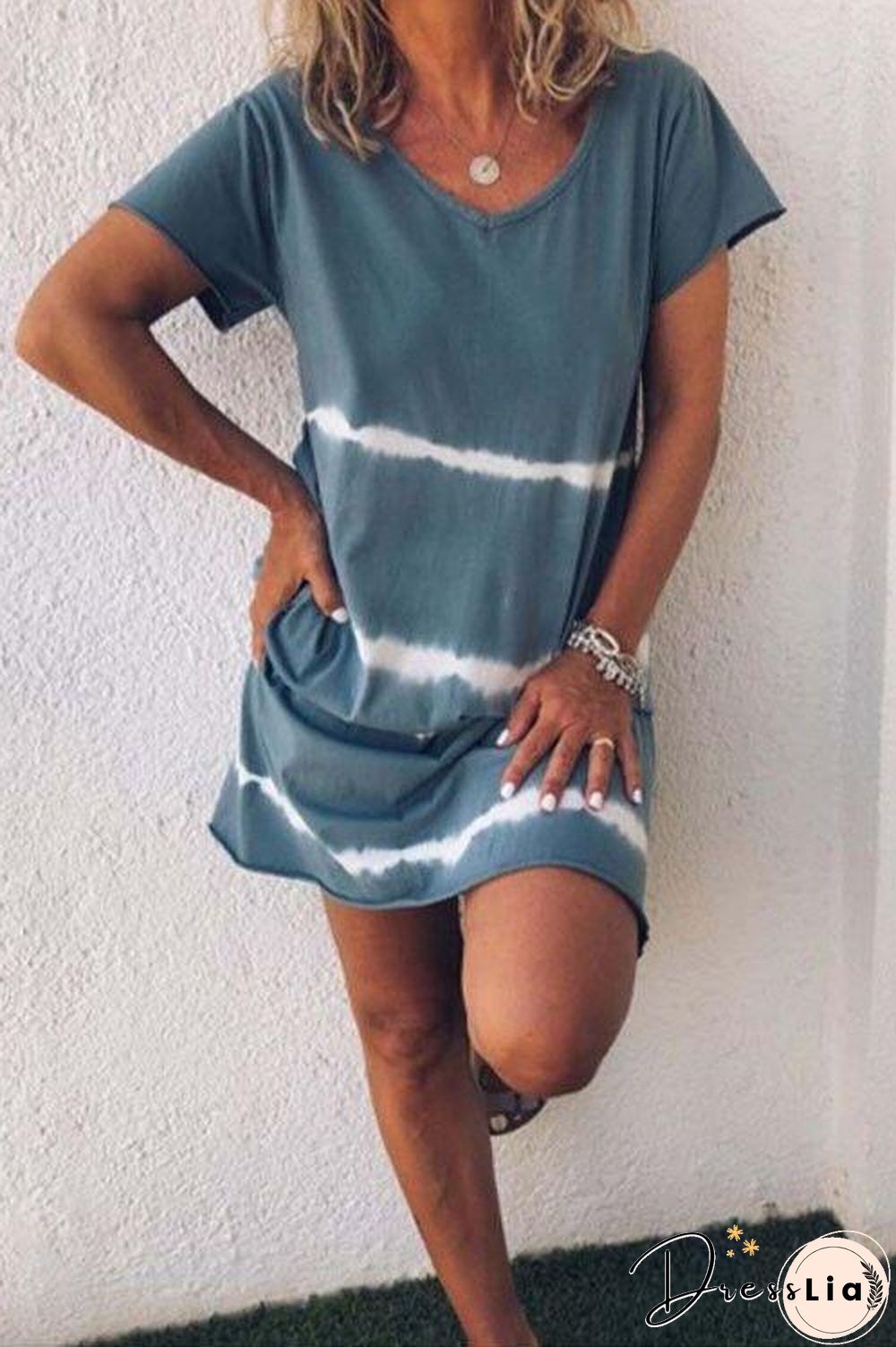 Beach Tie Dye Casual Mini Dress